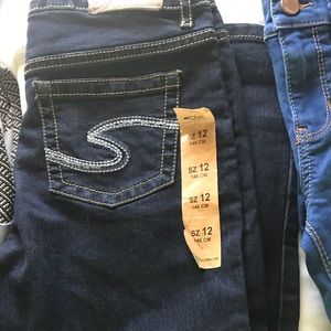 Girls Silver Jeans